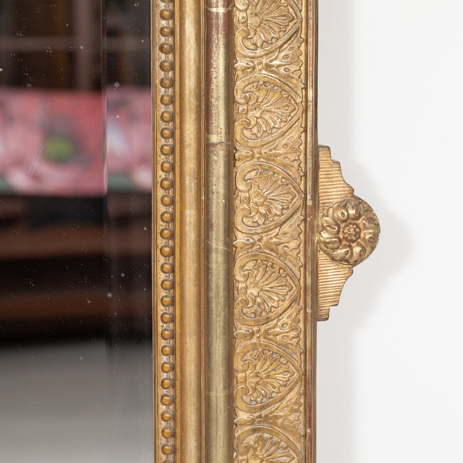 19th Century French Louis XVI Style Carved Giltwood Mirror