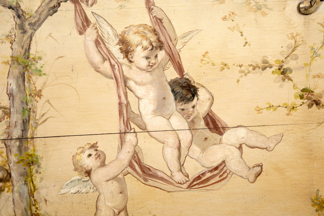 19th Century Louis XV Style Boiserie Panel with Oil Painting 