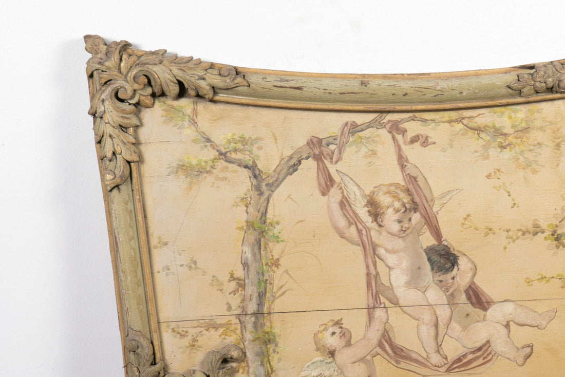 19th Century Louis XV Style Boiserie Panel with Oil Painting 