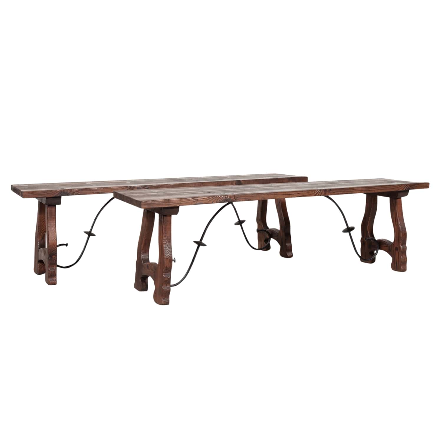 Pair of Early 20th Century Spanish Catalan Benches