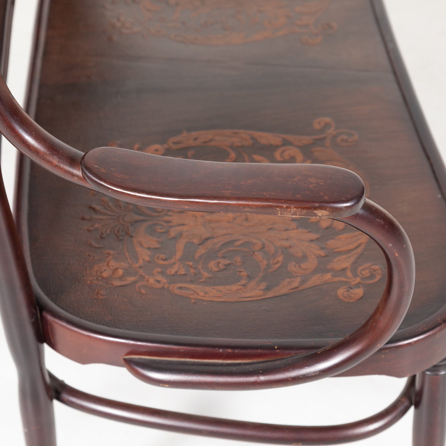 Rare Vienna Secession Jacob & Josef Kohn Bentwood Bench No. 67