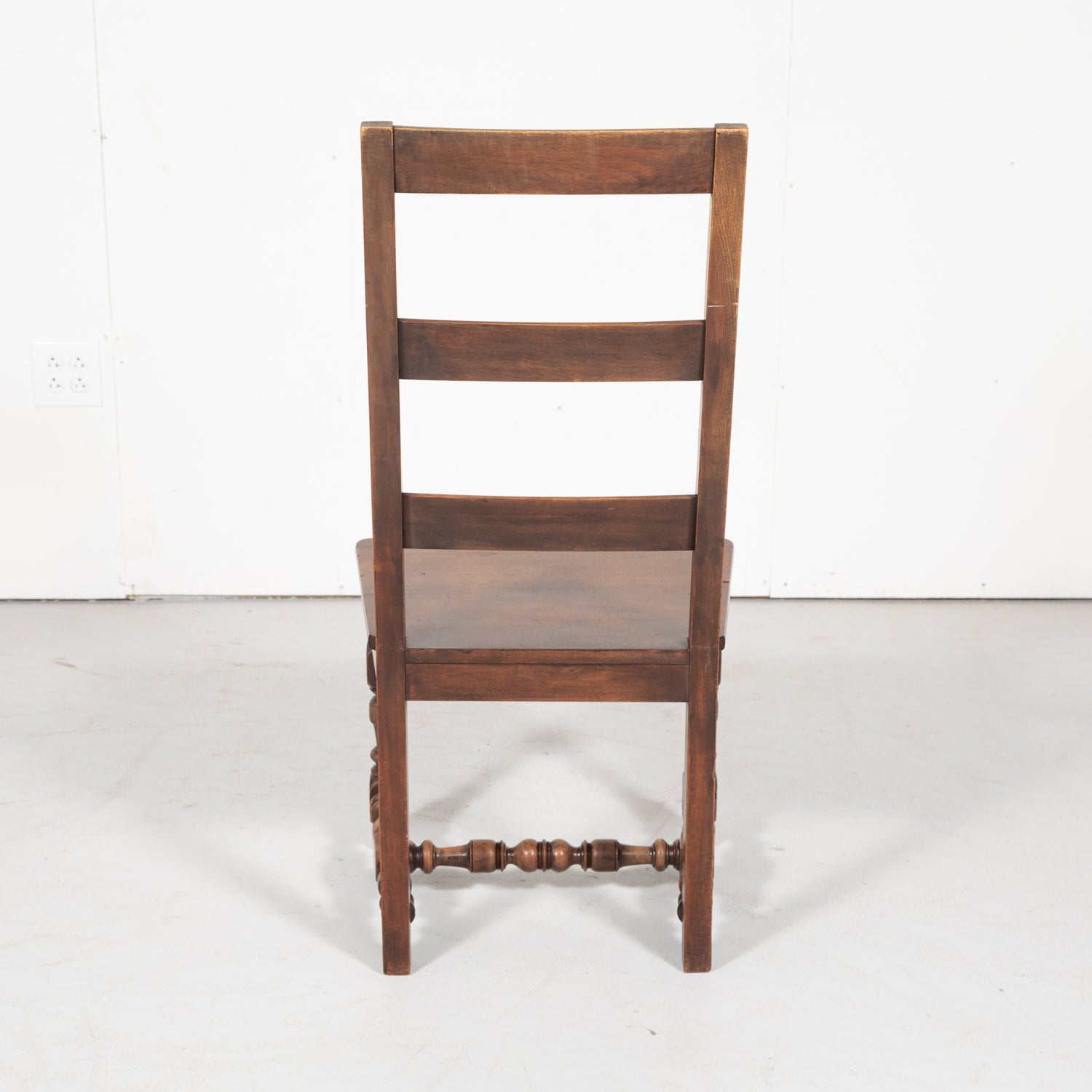 Set of Six 19th Century French Louis XIV Style Ladder Back Dining Chairs