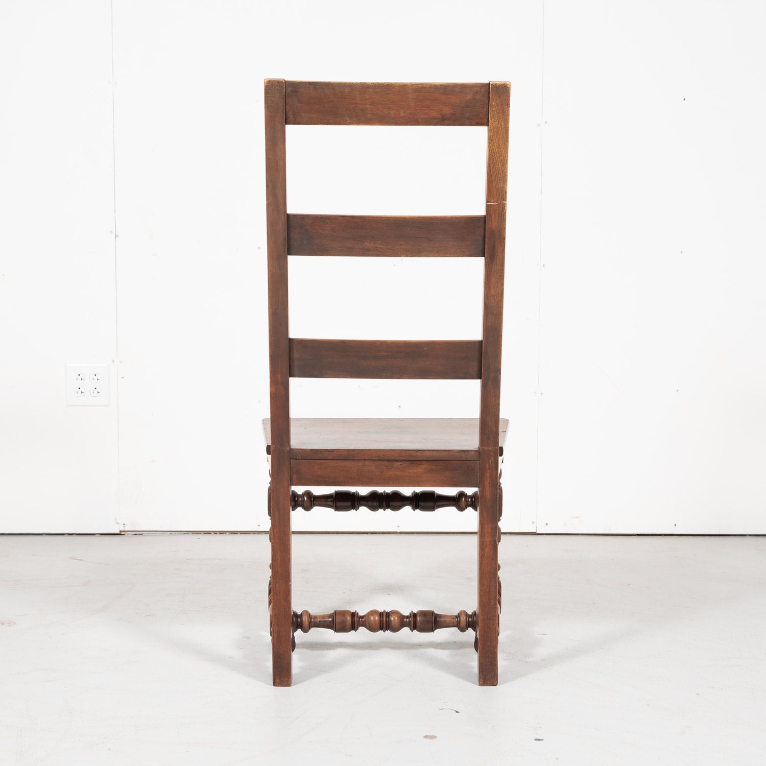 Set of Six 19th Century French Louis XIV Style Ladder Back Dining Chairs