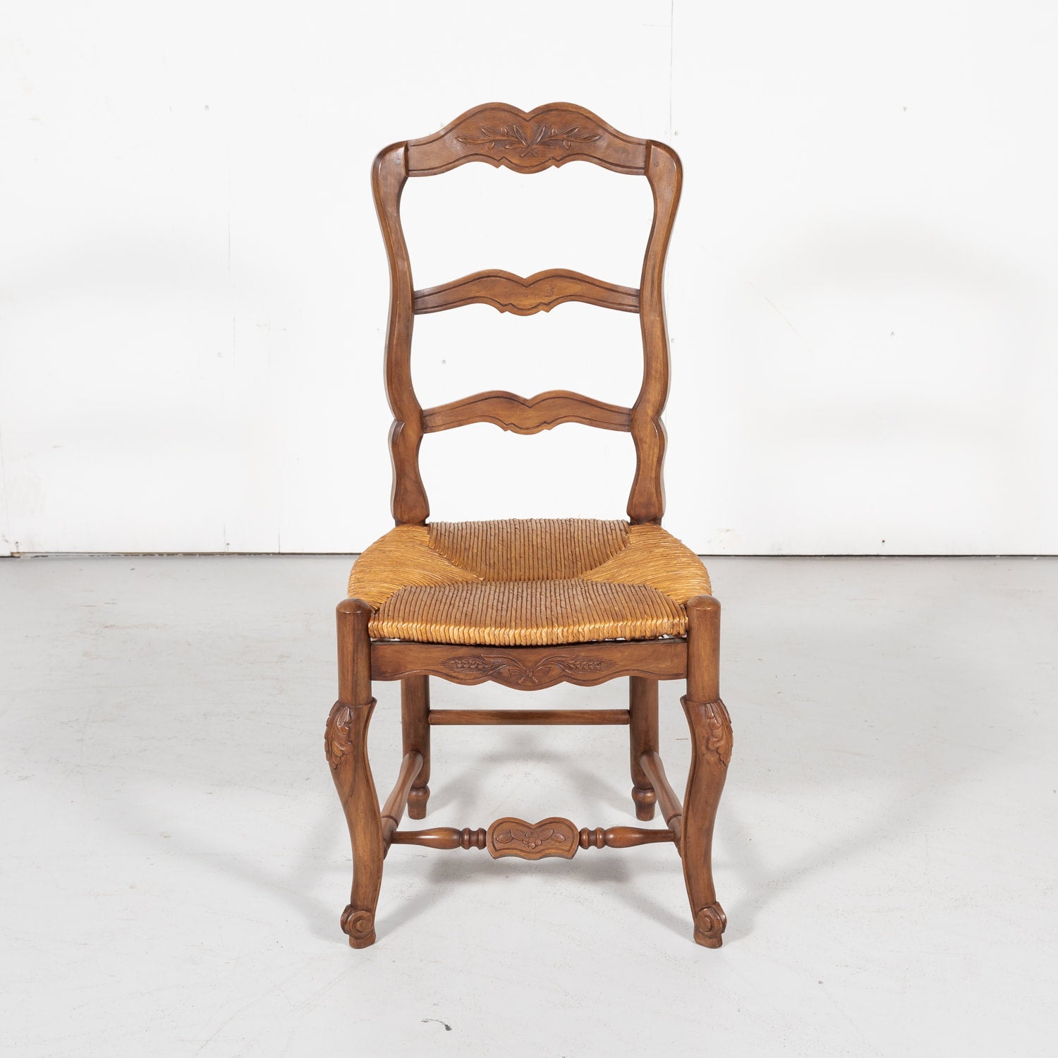 椅子 プロヴァンス French Louis XV Style Provencal Ladder Back Rush Seat Chairs