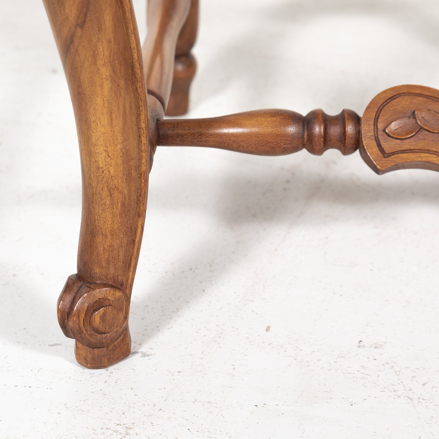 French Louis XV Style Provencal Ladder Back Rush Seat Chairs, Set of Six