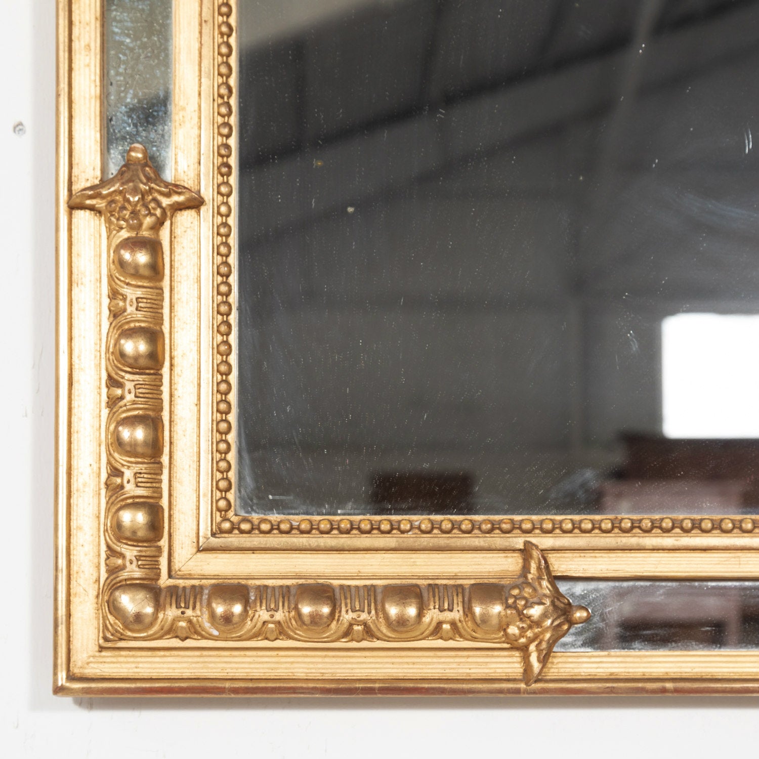 Mid-19th Century French Louis XVI Style Giltwood Pareclose Mirror