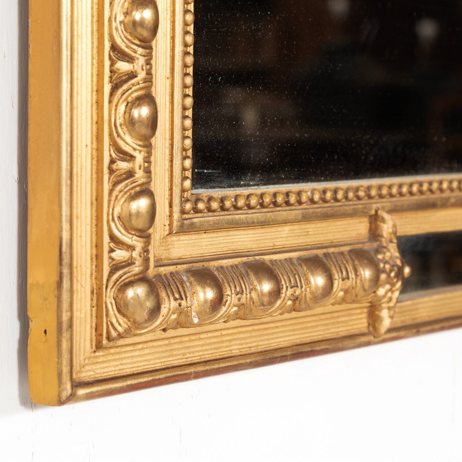 Mid-19th Century French Louis XVI Style Giltwood Pareclose Mirror
