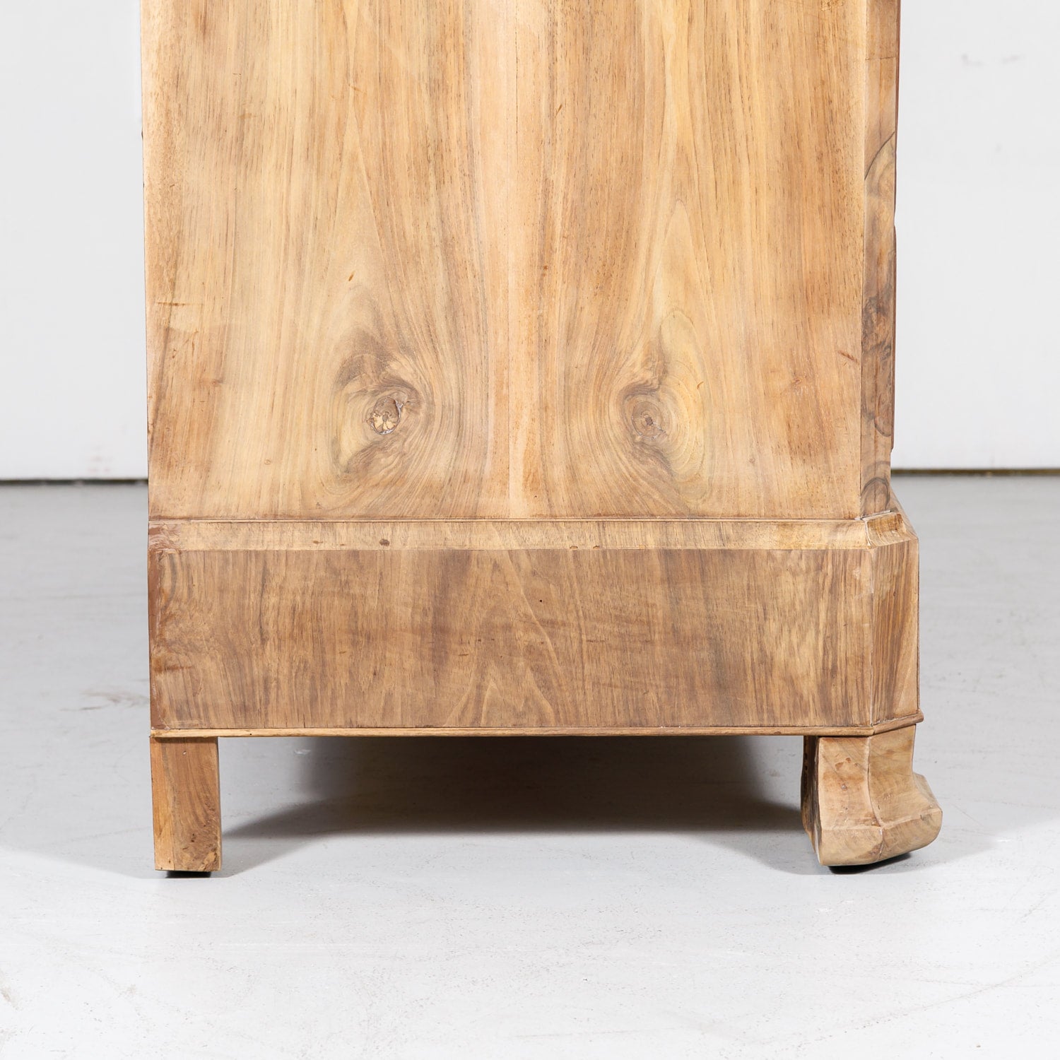 French Period Louis Philippe Bleached Commode with Bookmatched Front and Marble Top