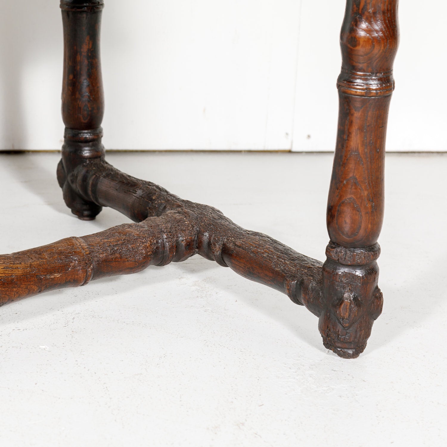 Early 19th Century French Country Oak Desk with Two Drawers