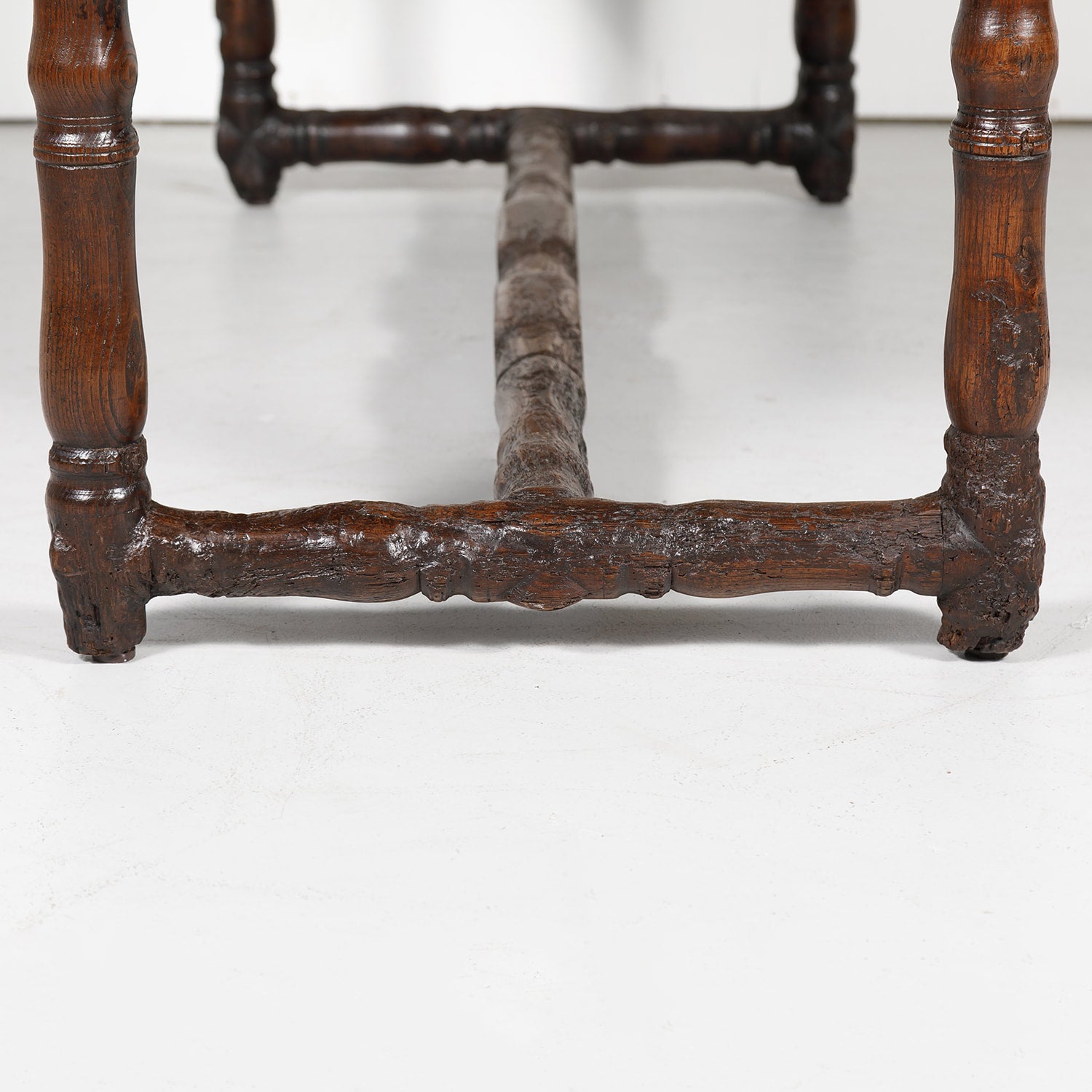 Early 19th Century French Country Oak Desk with Two Drawers