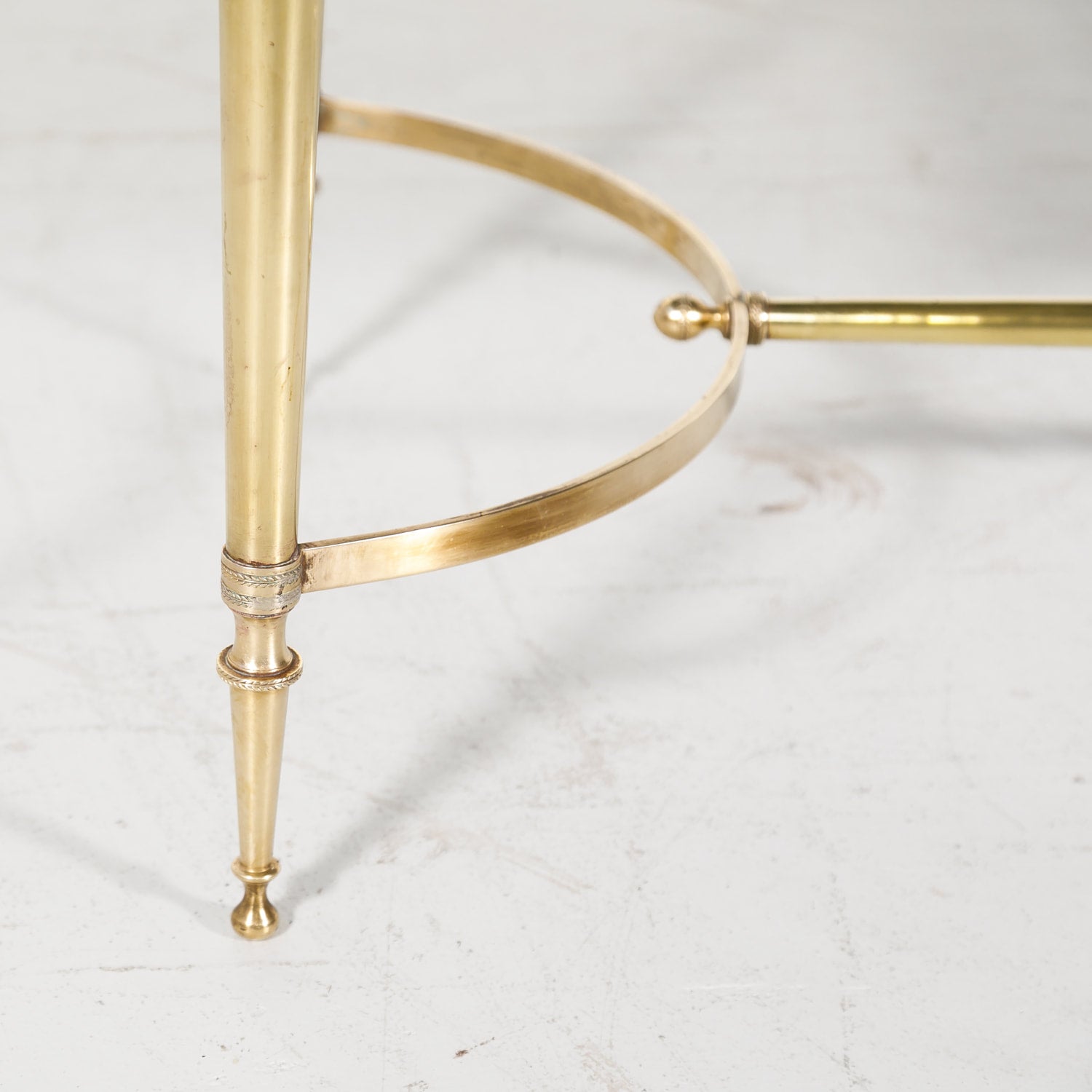 Maison Baguès Mid-Century French Brass and Eglomise Coffee or Cocktail Table