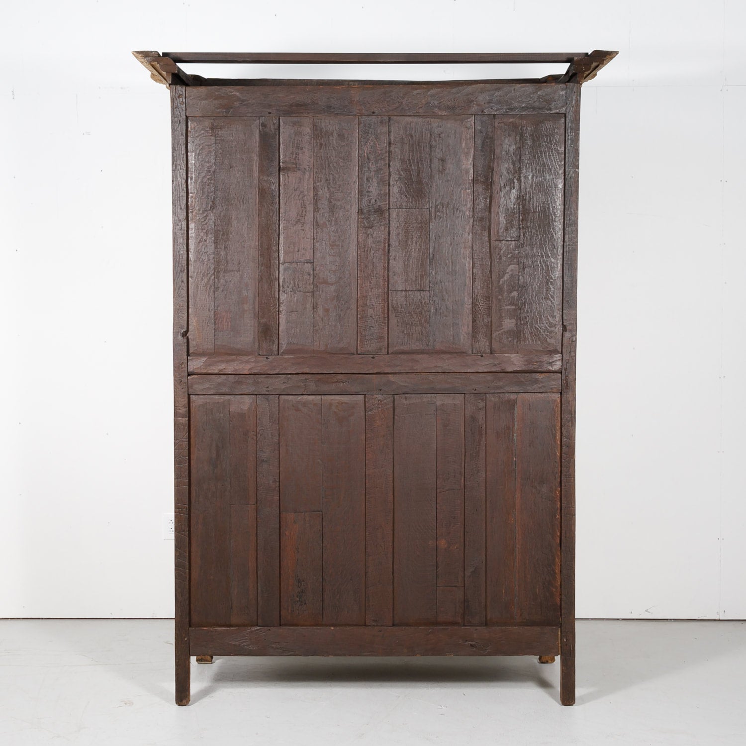 Early 19th Century French Country Louis XV Style Bleached Oak Normandy Wedding Armoire 
