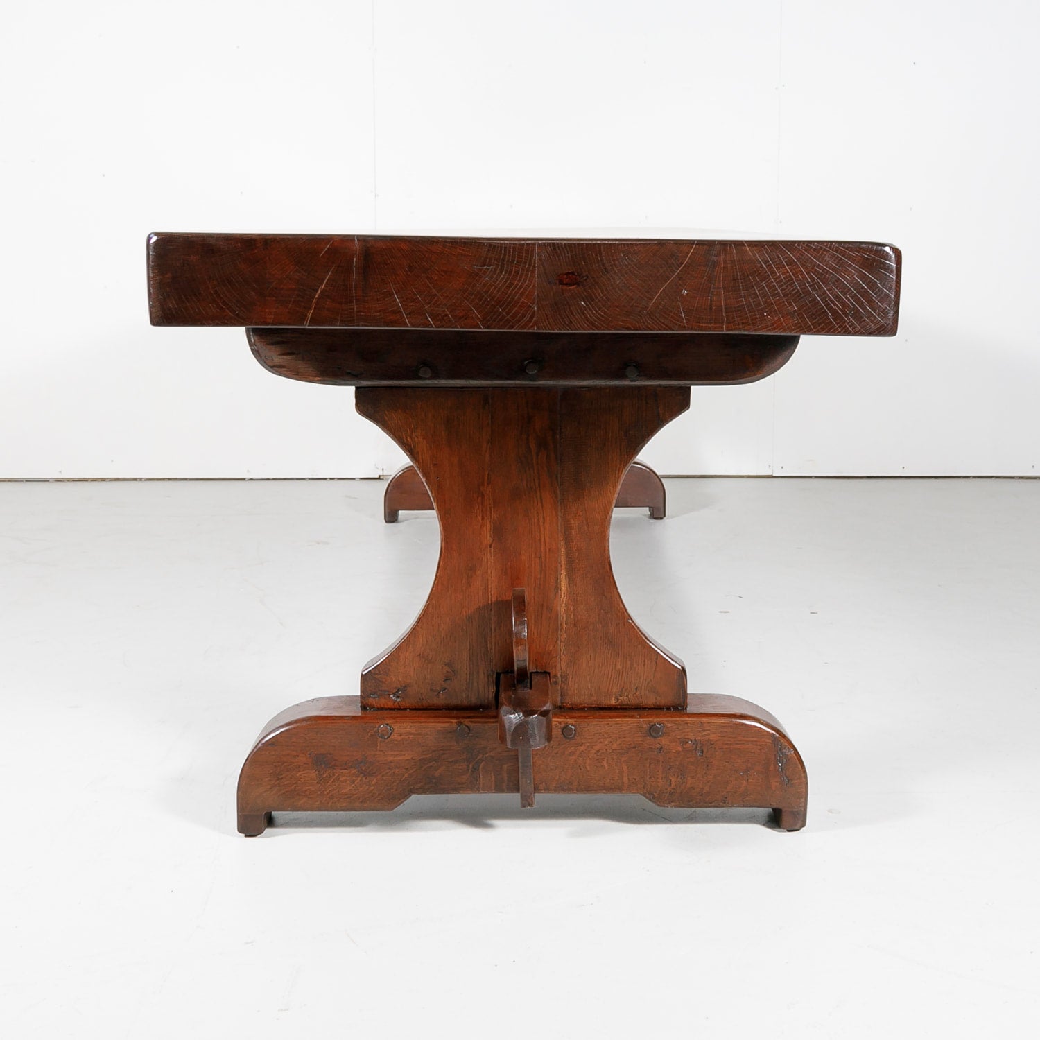 19th Century Solid Oak French Monastery Dining Table 