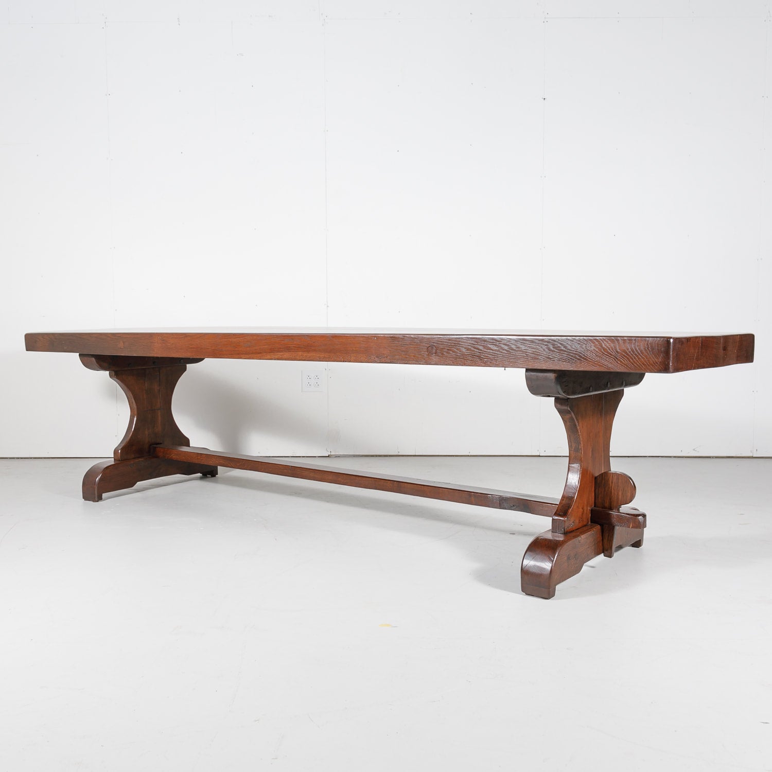 19th Century Solid Oak French Monastery Dining Table 