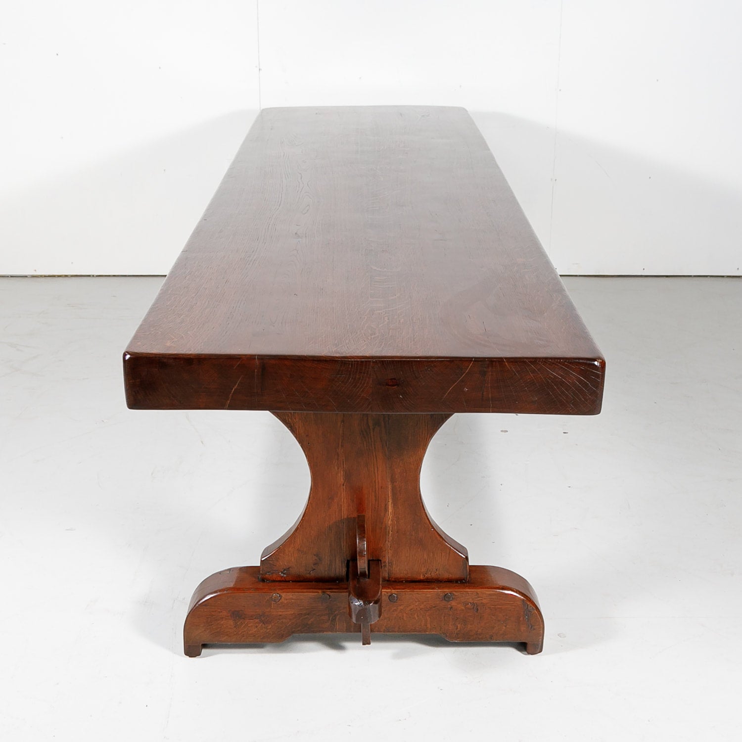 19th Century Solid Oak French Monastery Dining Table 