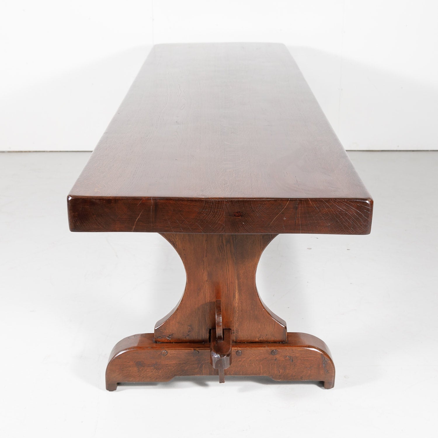 19th Century Solid Oak French Monastery Dining Table 