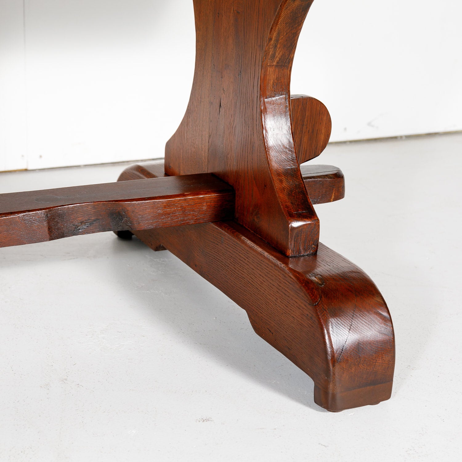 19th Century Solid Oak French Monastery Dining Table 