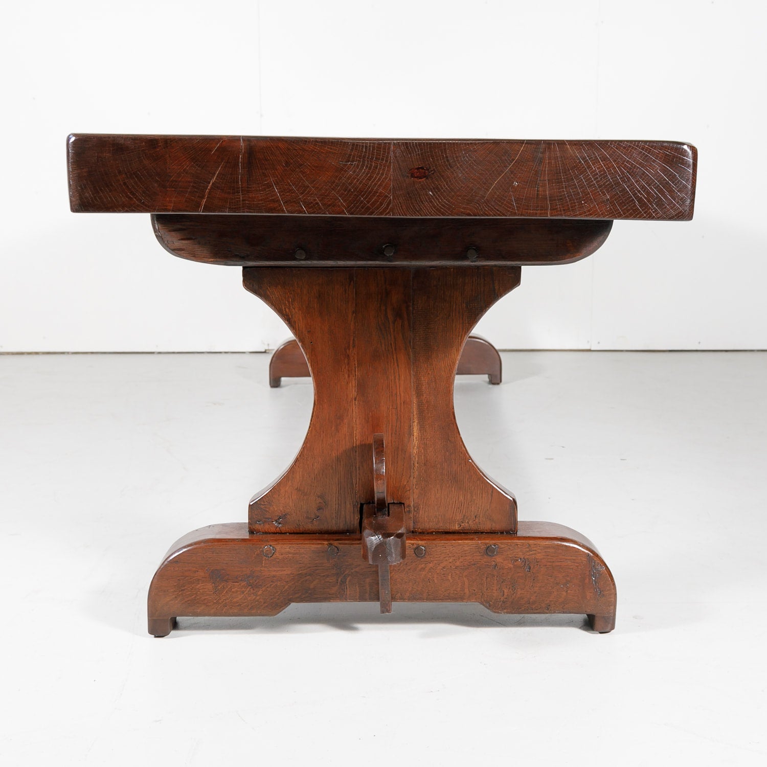 19th Century Solid Oak French Monastery Dining Table 