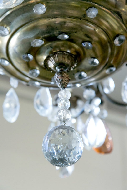 19th Century Louis XV Style Bronze and Crystal 12-Light Chandelier