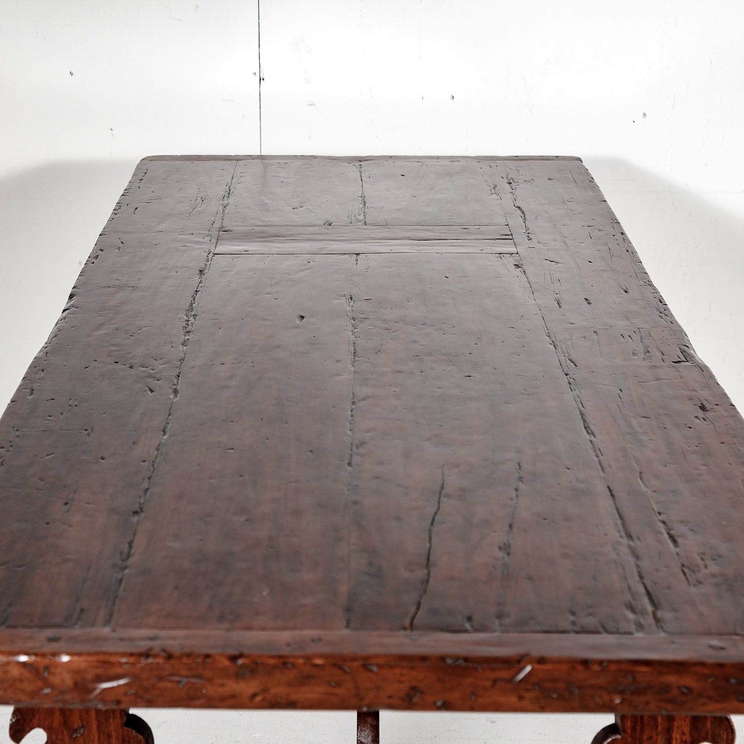 19th Century Spanish Baroque Style Trestle Dining Table