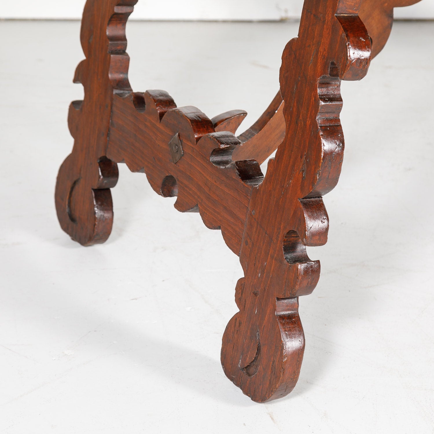 19th Century Spanish Baroque Style Trestle Dining Table