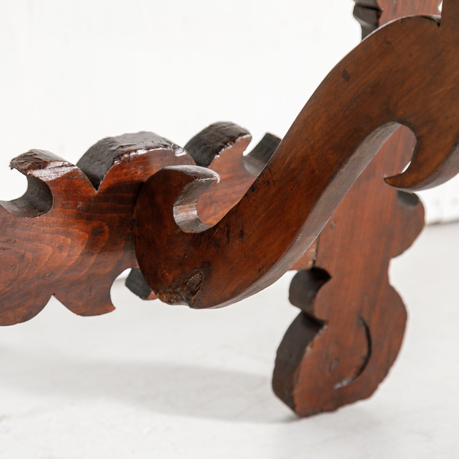 19th Century Spanish Baroque Style Trestle Dining Table