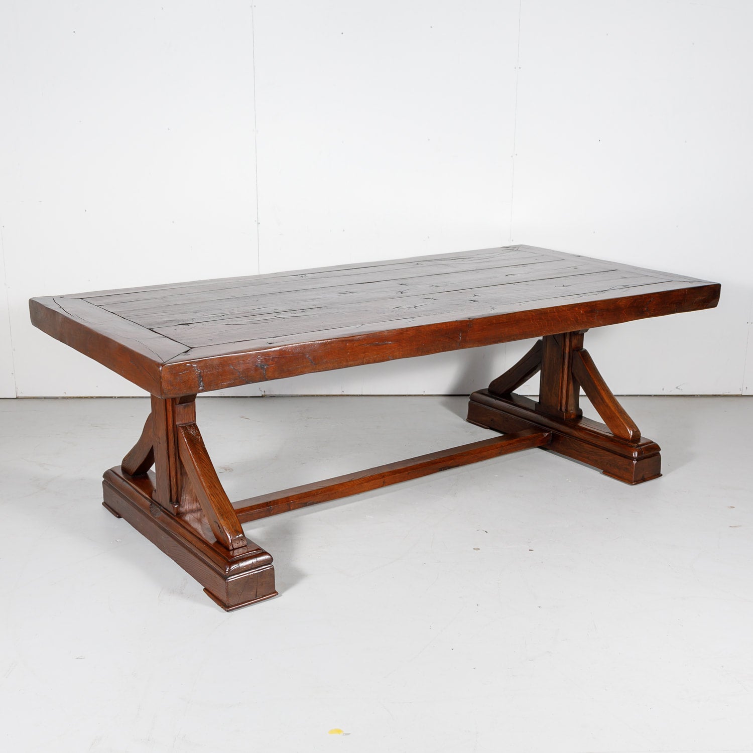 Mid-19th Century French X-Base Trestle Dining Table