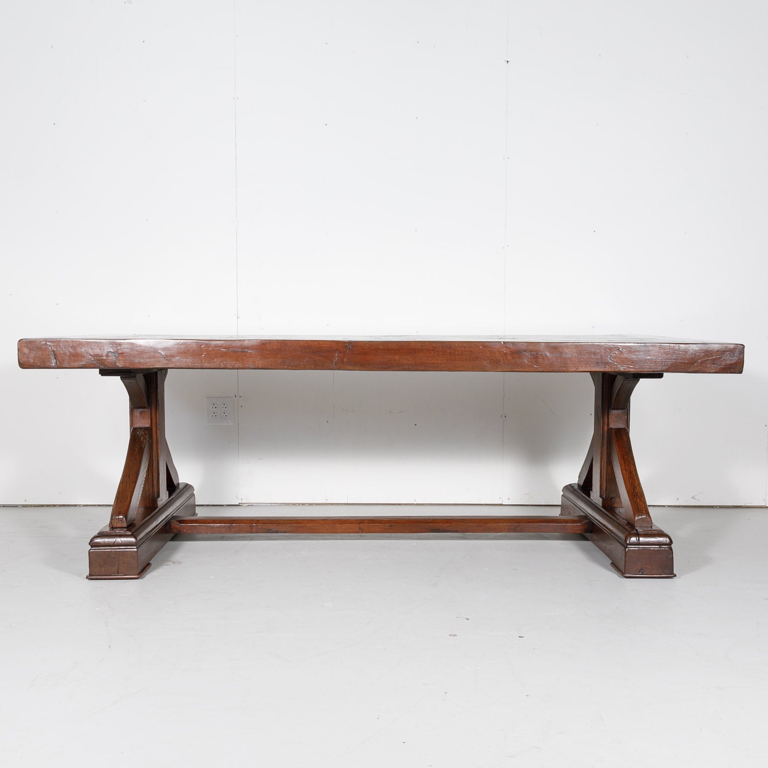 Mid-19th Century French X-Base Trestle Dining Table