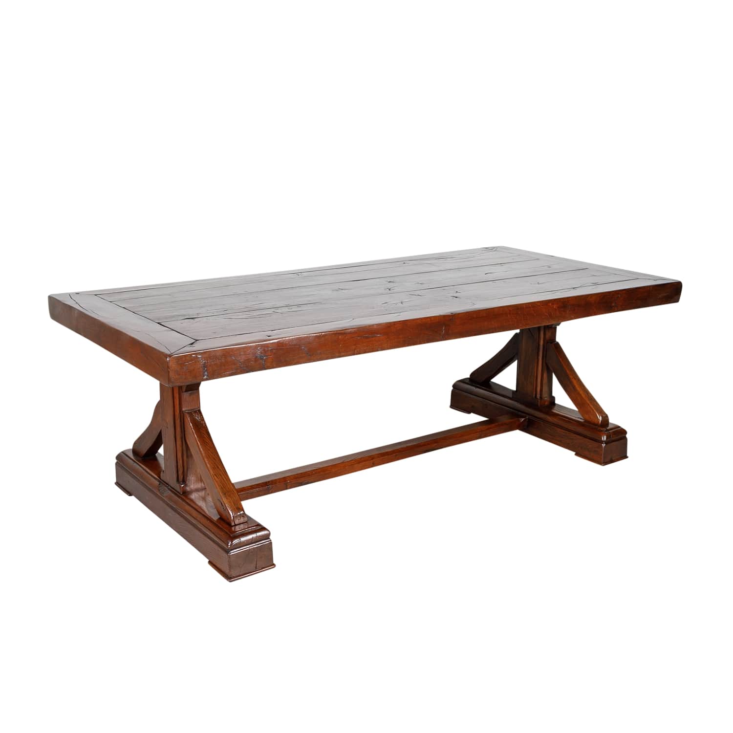 Mid-19th Century French X-Base Trestle Dining Table