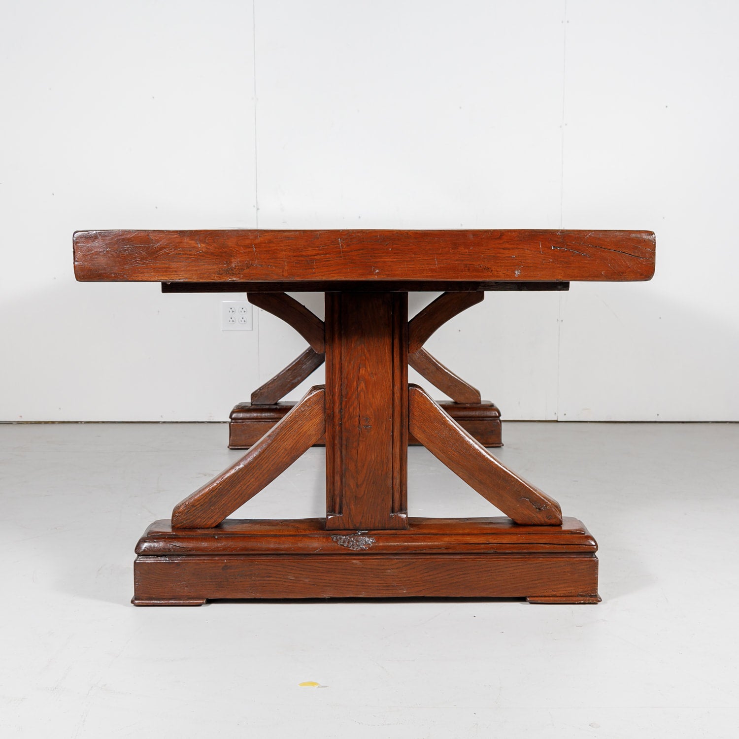 Mid-19th Century French X-Base Trestle Dining Table