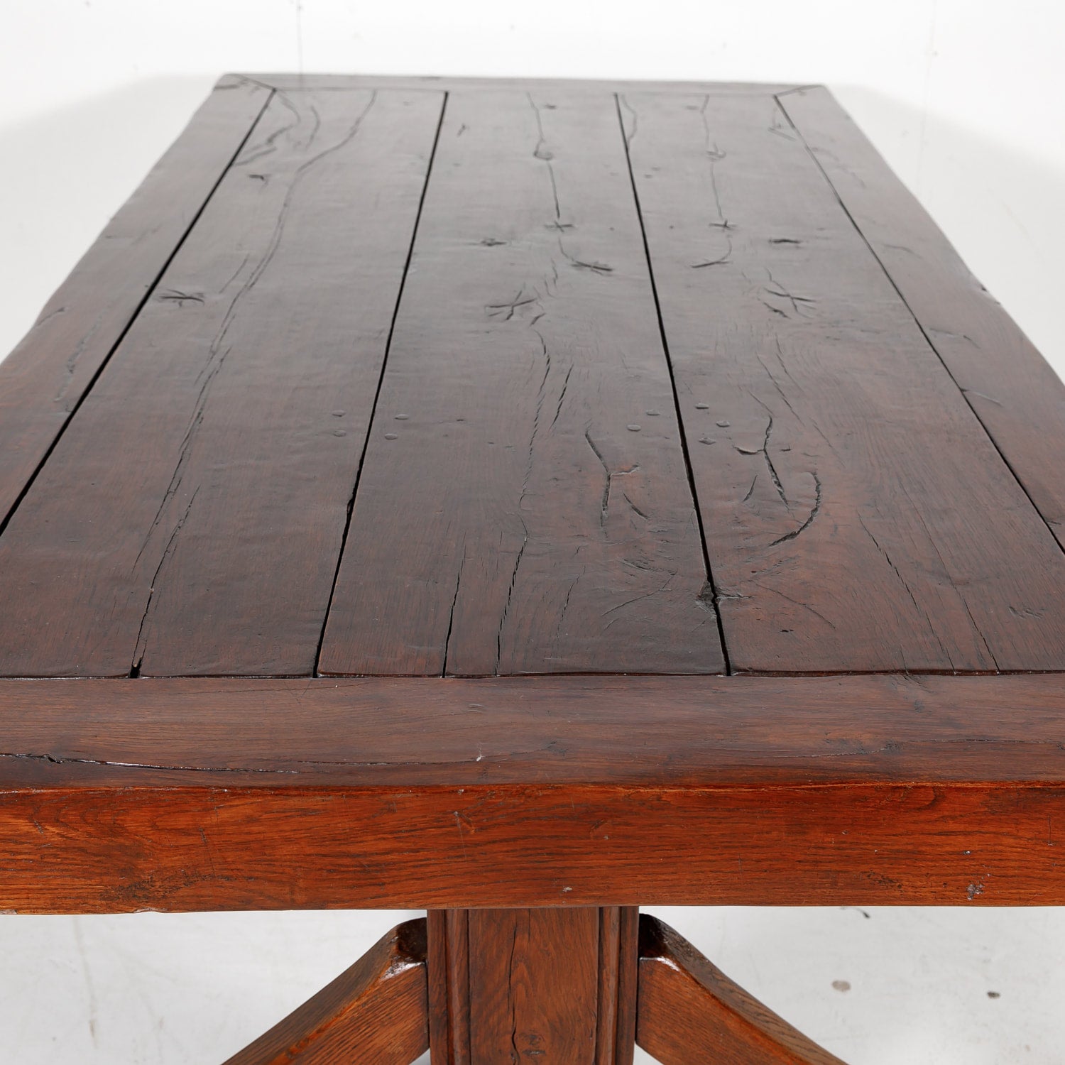 Mid-19th Century French X-Base Trestle Dining Table