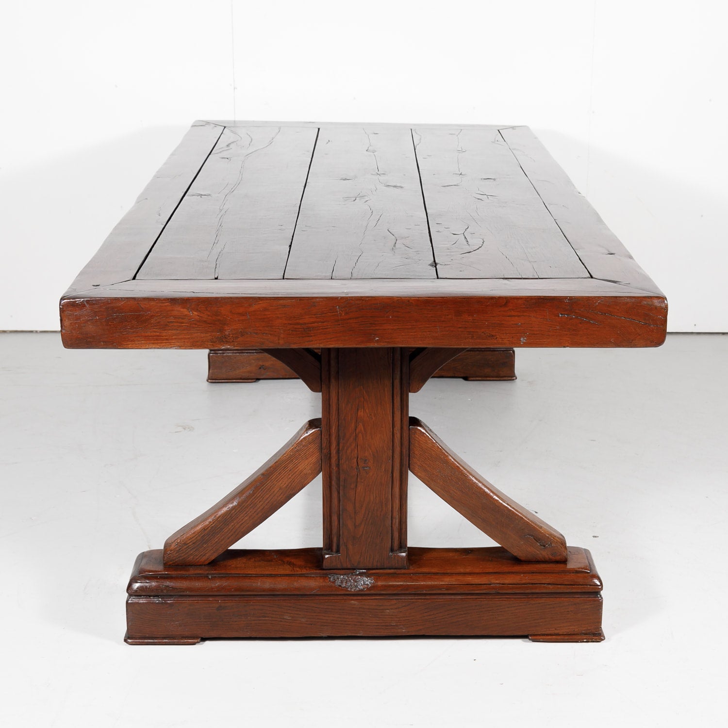 Mid-19th Century French X-Base Trestle Dining Table