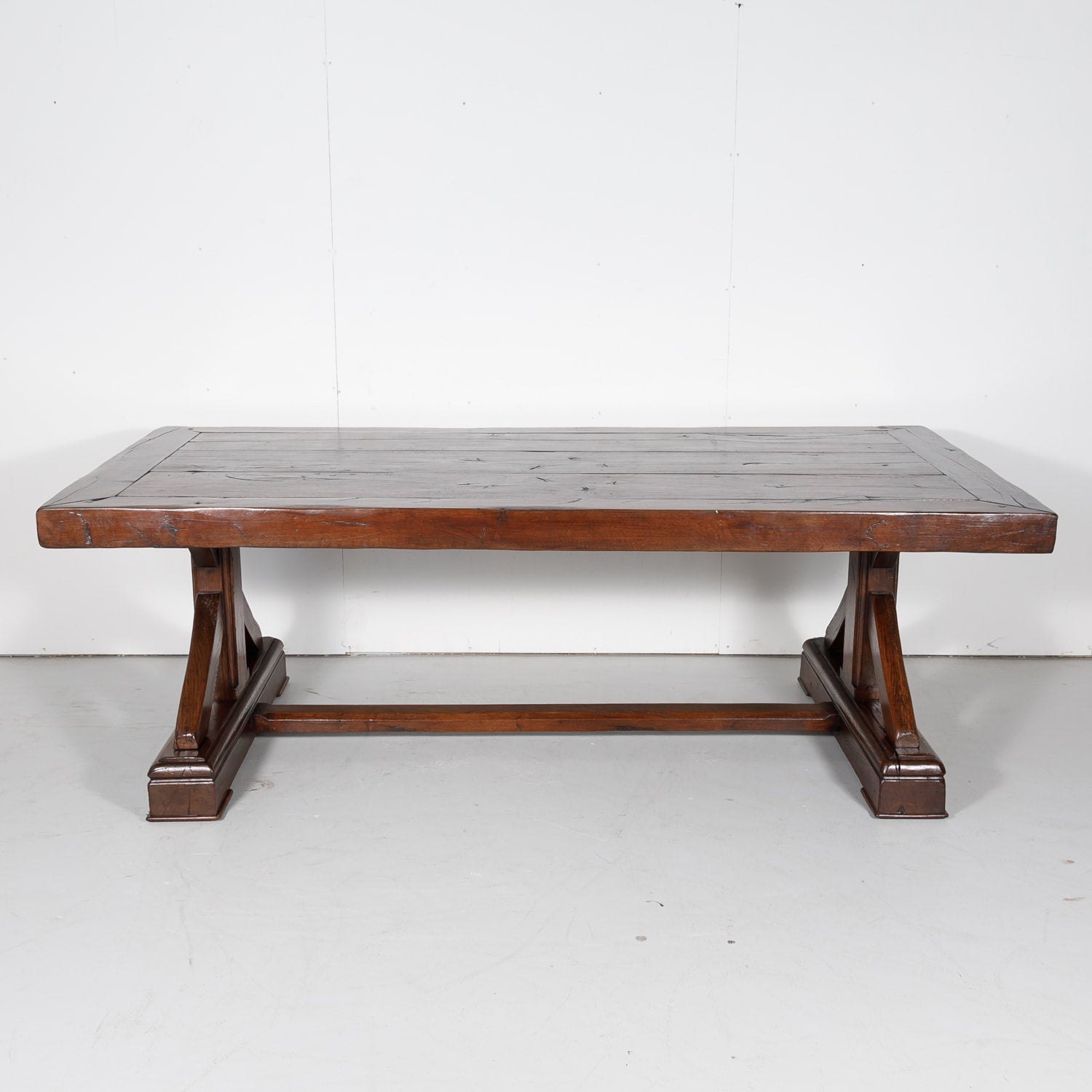 Mid-19th Century French X-Base Trestle Dining Table