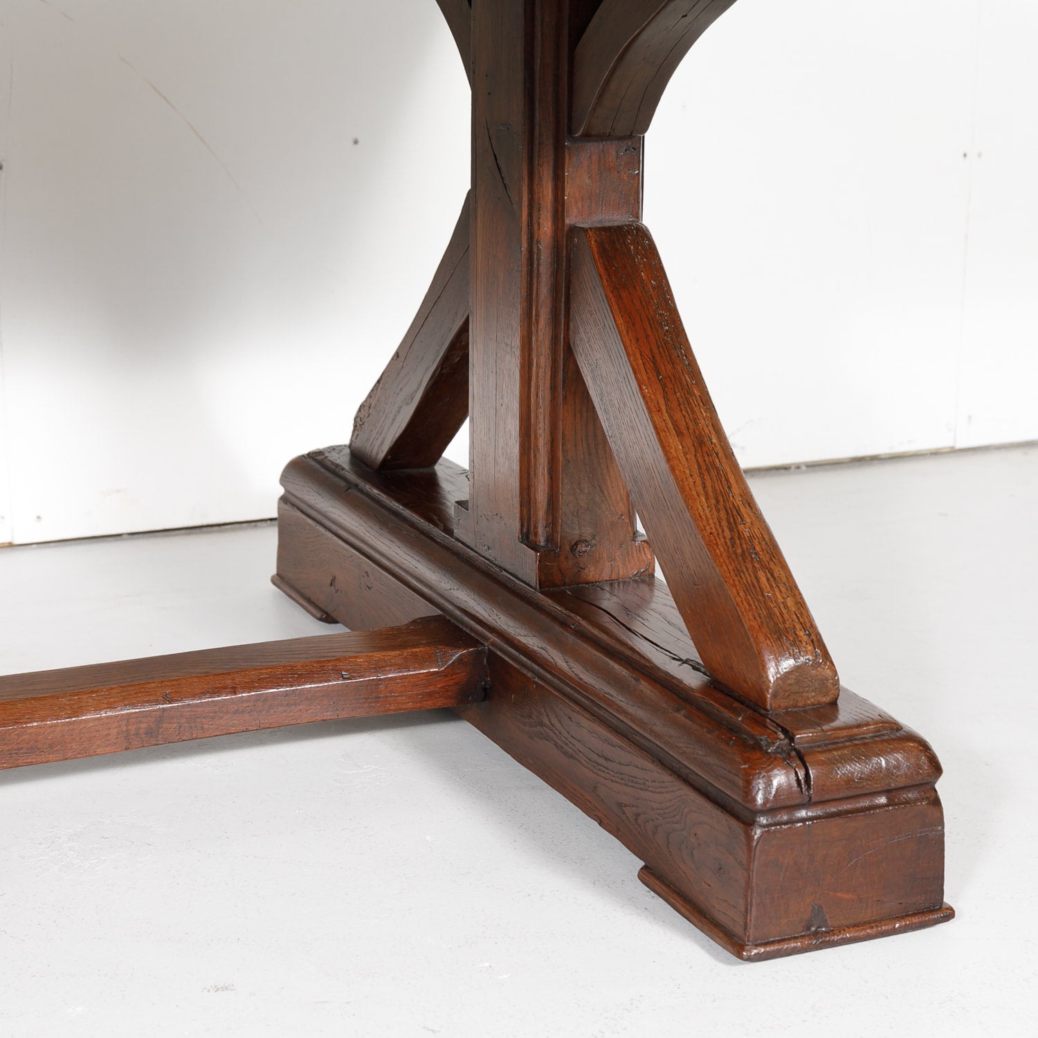 Mid-19th Century French X-Base Trestle Dining Table