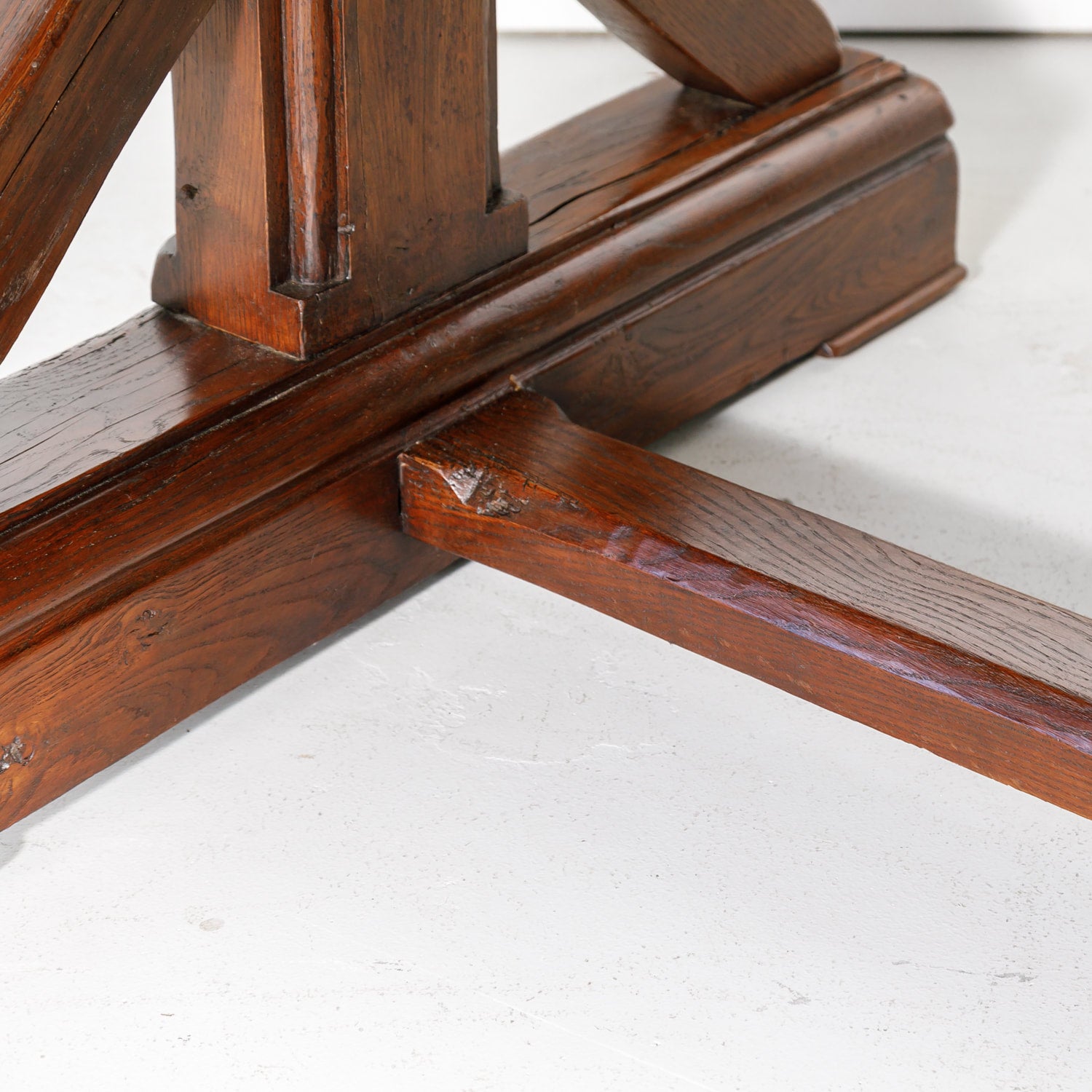 Mid-19th Century French X-Base Trestle Dining Table