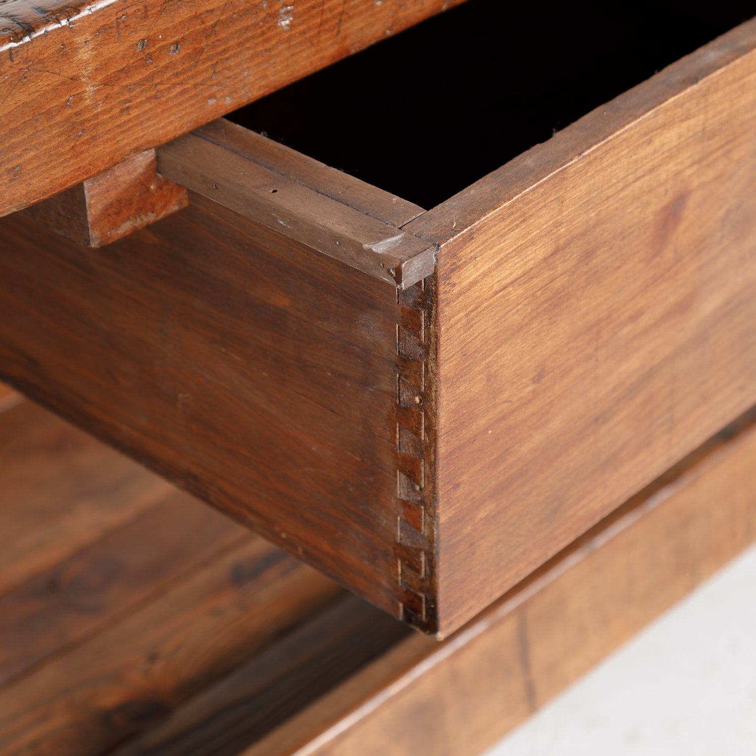 19th Century French Etabli or Capenter's Workbench with Two Vises 