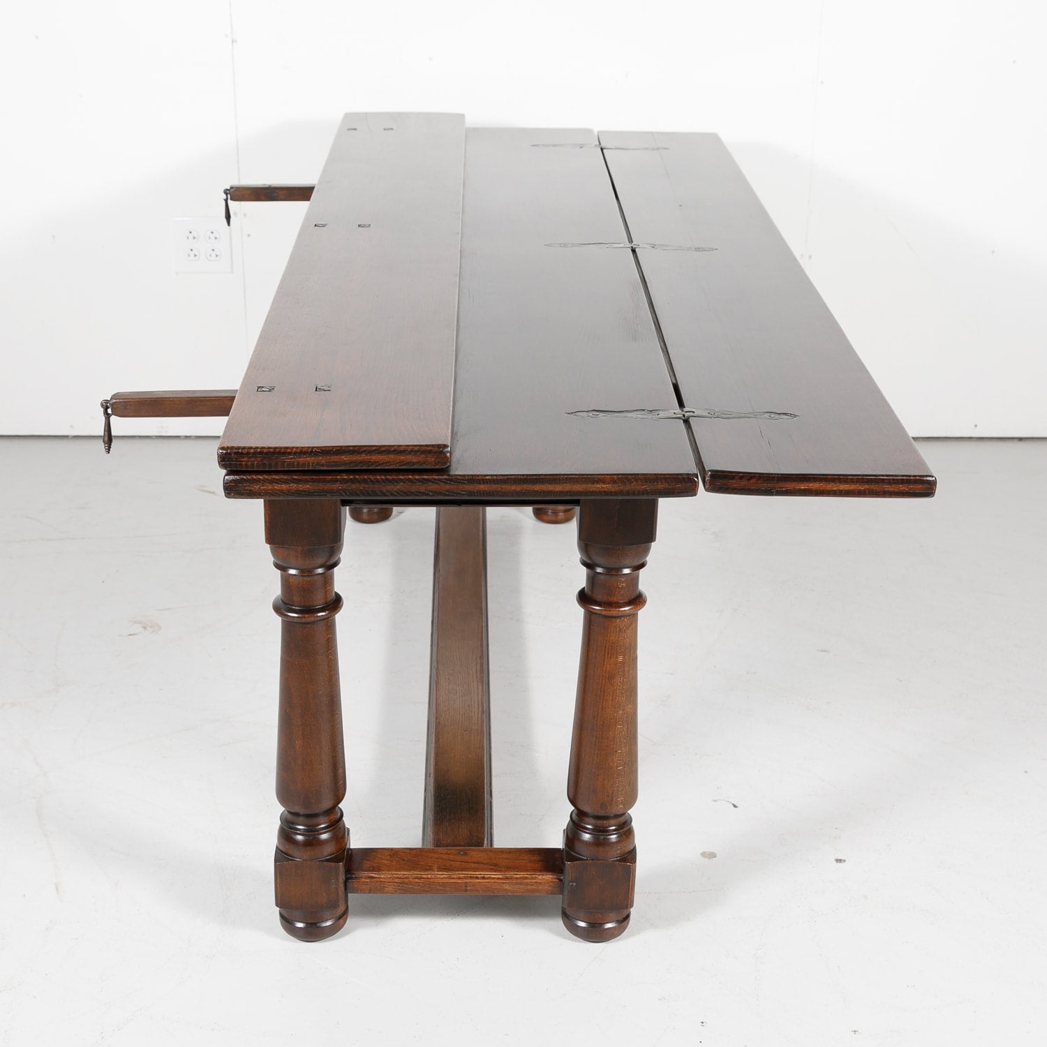 French Louis Philippe Portefeuille or Flip Top Pantry Table