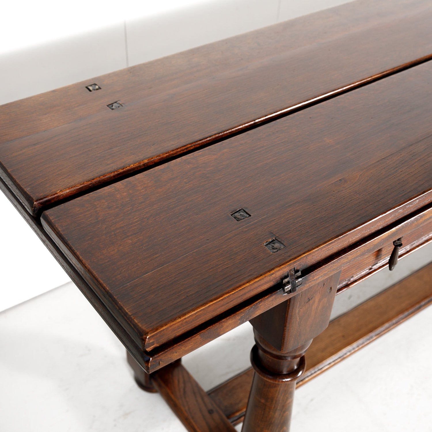 French Louis Philippe Portefeuille or Flip Top Pantry Table