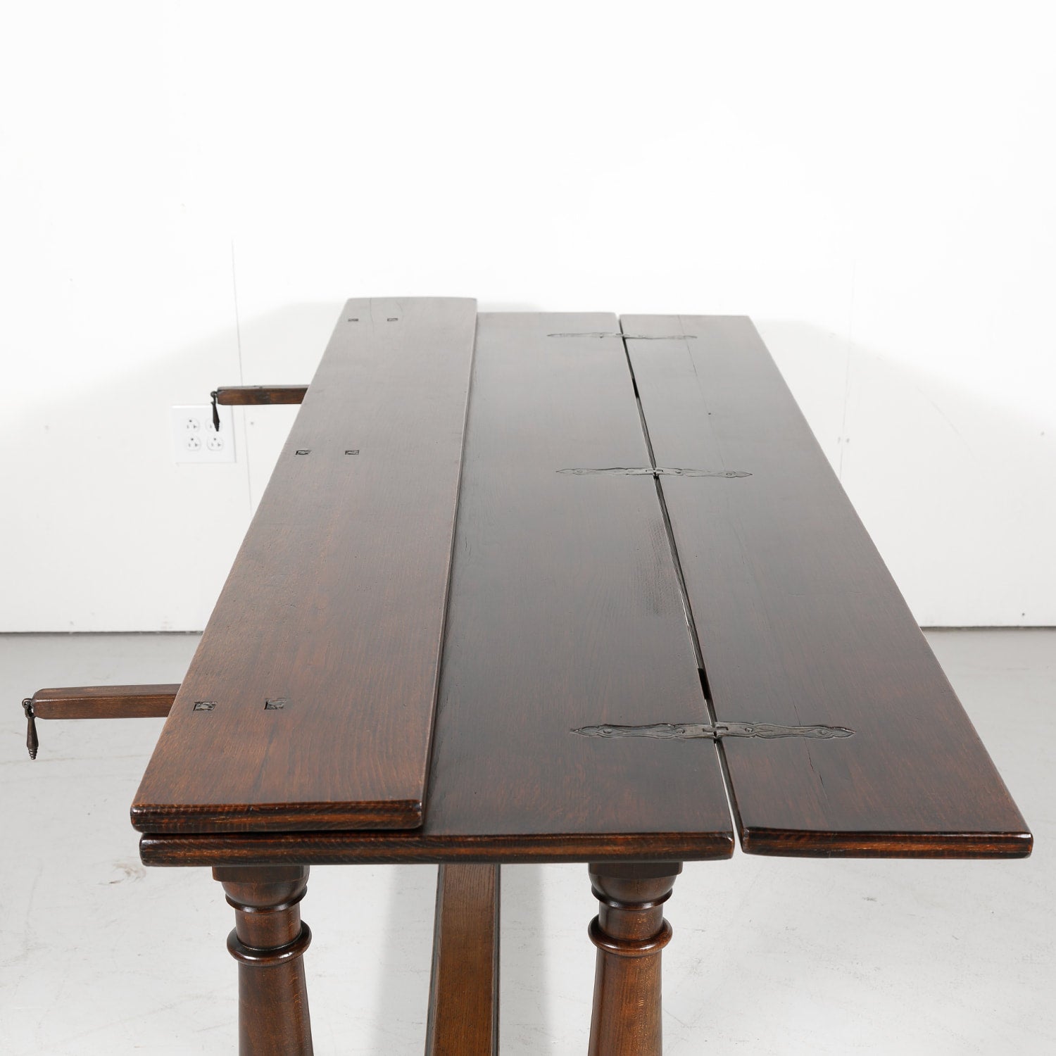 French Louis Philippe Portefeuille or Flip Top Pantry Table