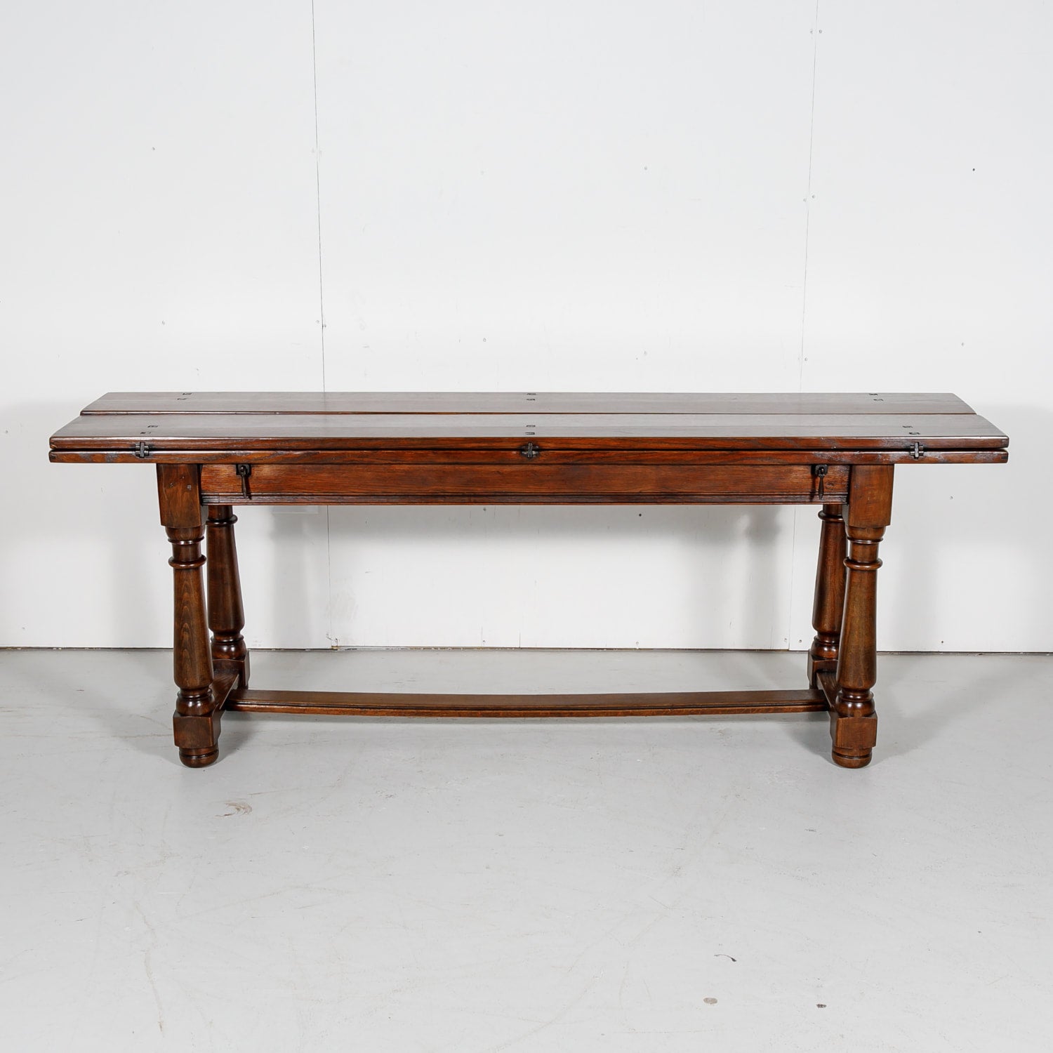 French Louis Philippe Portefeuille or Flip Top Pantry Table