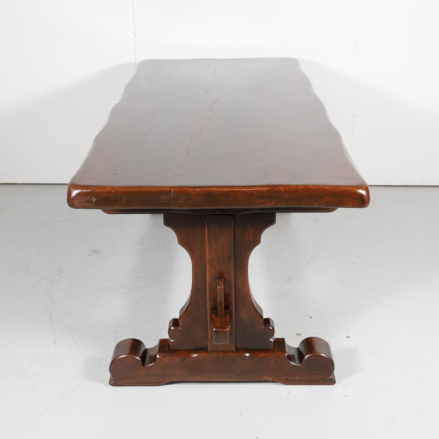 Antique French Oak Monastery Trestle Table