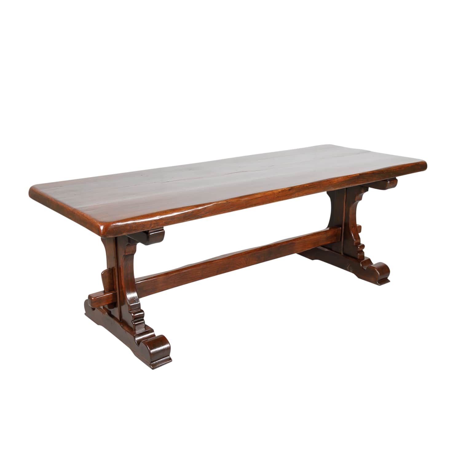 Antique French Oak Monastery Trestle Table