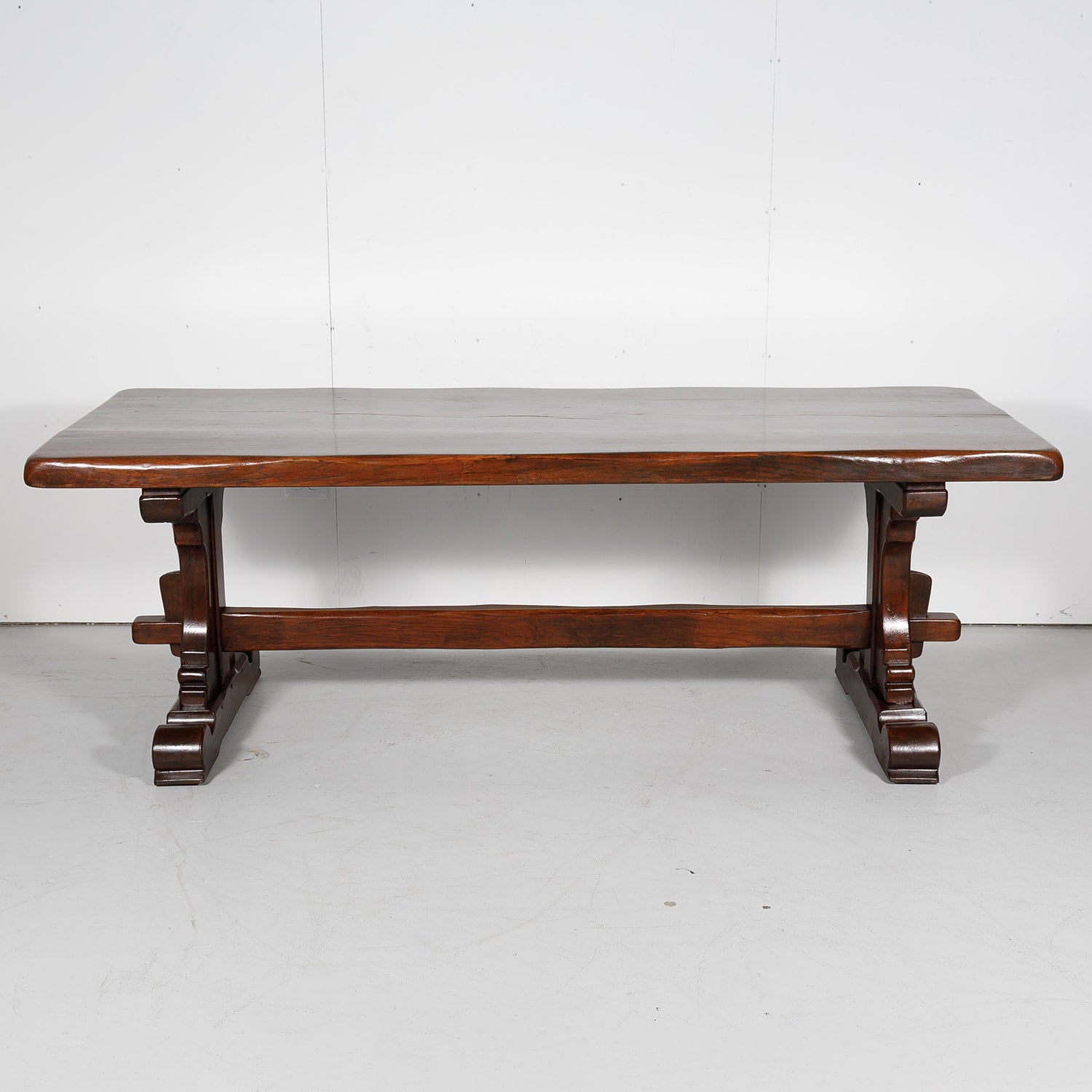 Antique French Oak Monastery Trestle Table