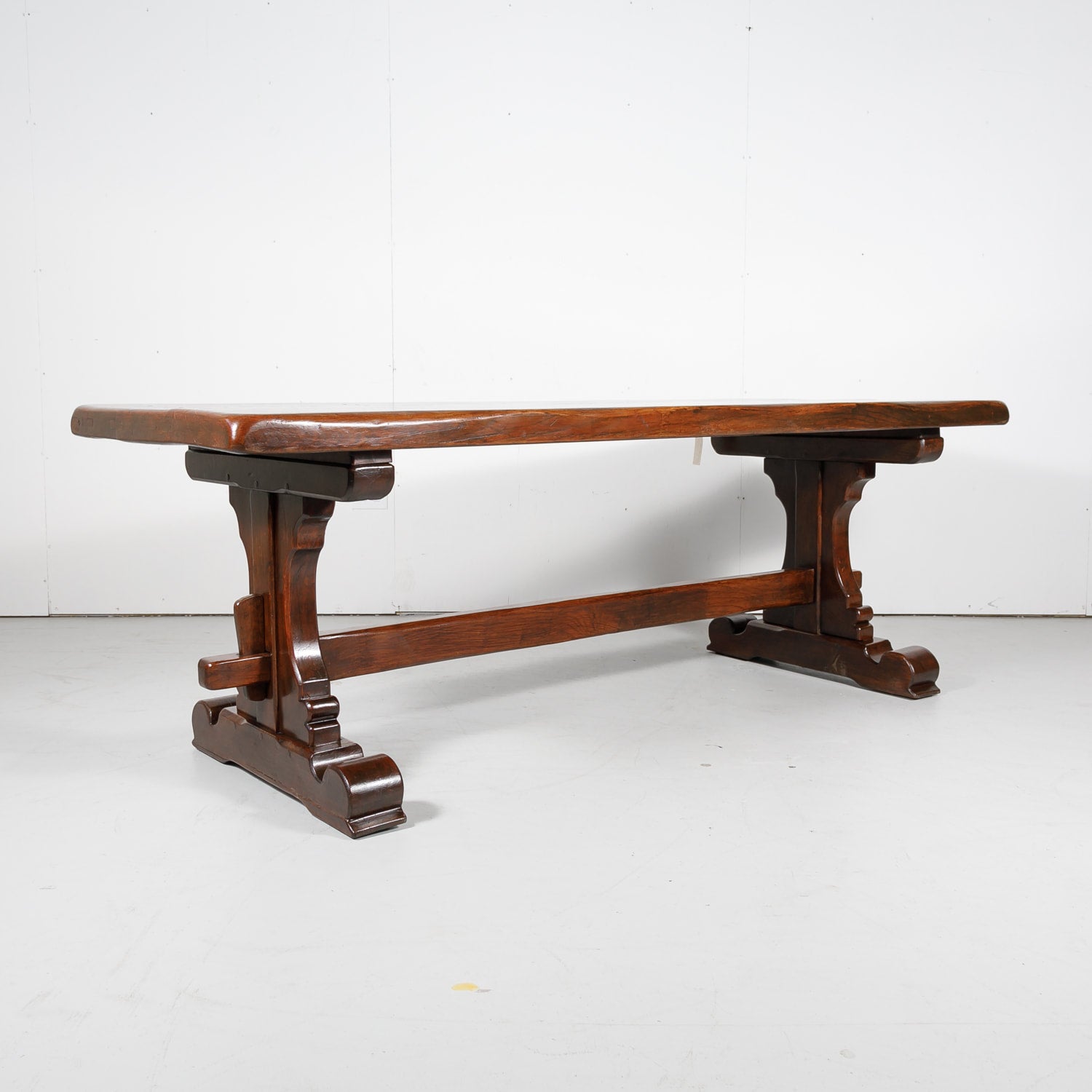Antique French Oak Monastery Trestle Table
