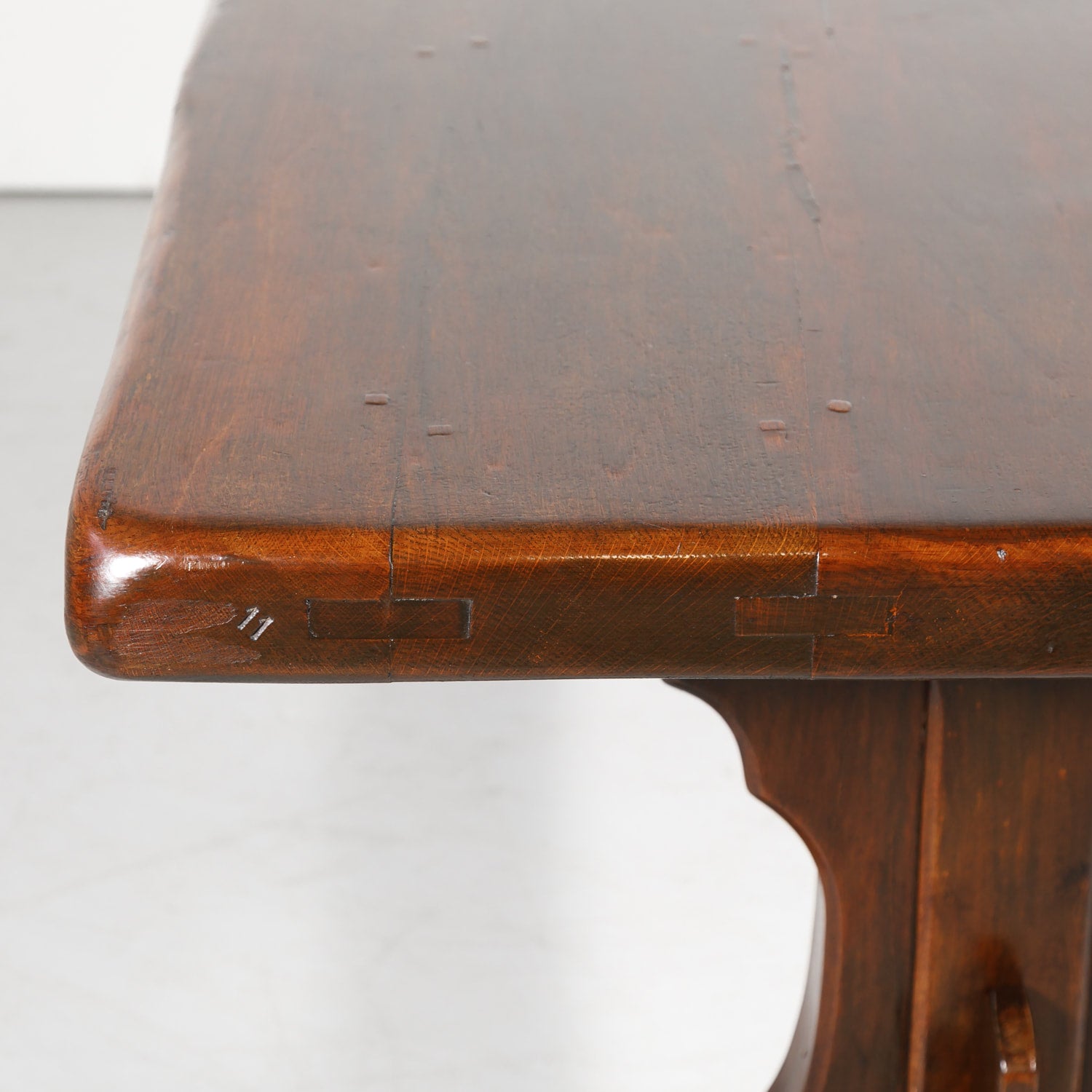 Antique French Oak Monastery Trestle Table