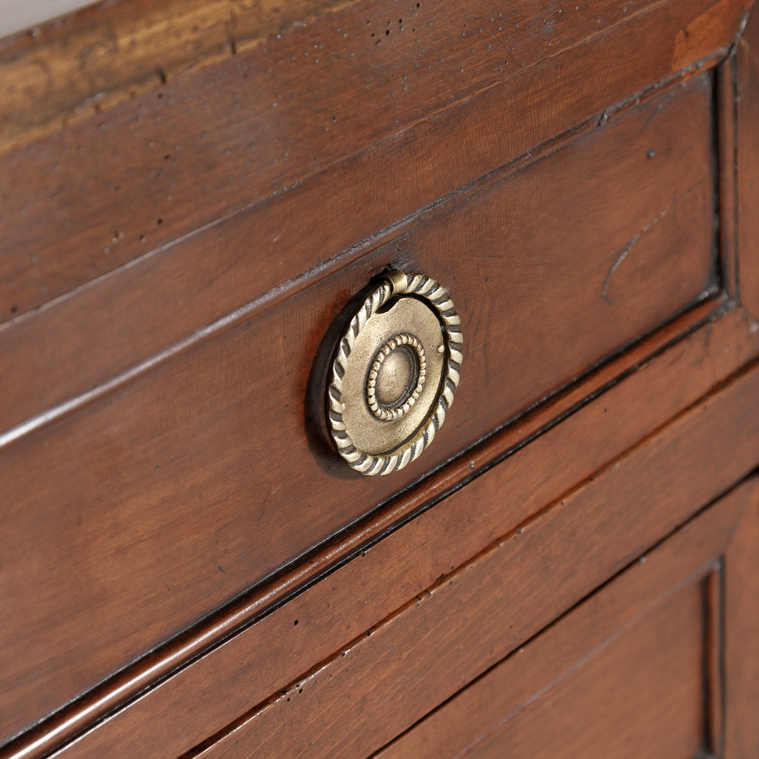 Mid-19th Century Petite French Louis XVI Style Walnut Commode with Inlay