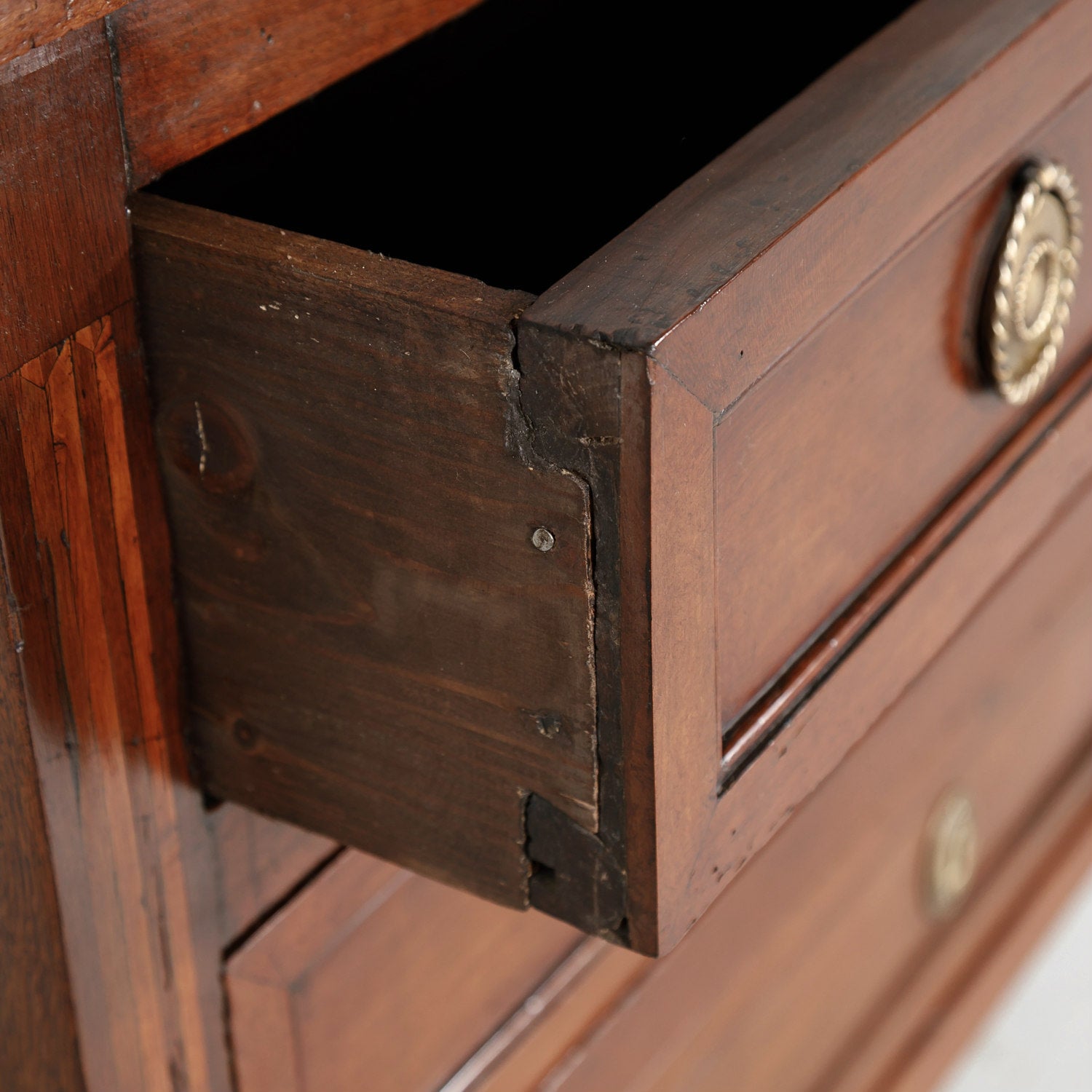 Mid-19th Century Petite French Louis XVI Style Walnut Commode with Inlay