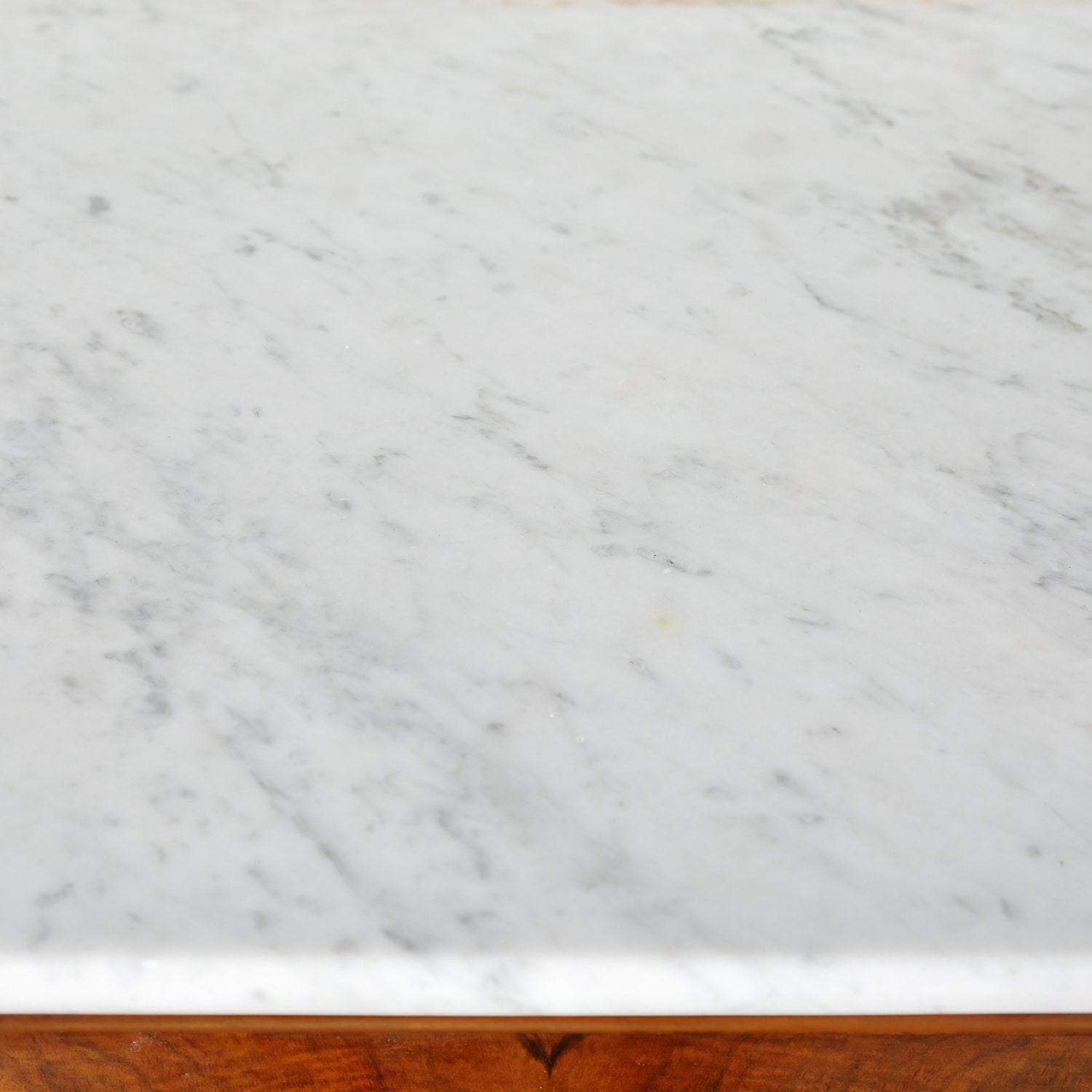 French Louis Philippe Period Walnut Commode with Bookmatch Front and Marble Top