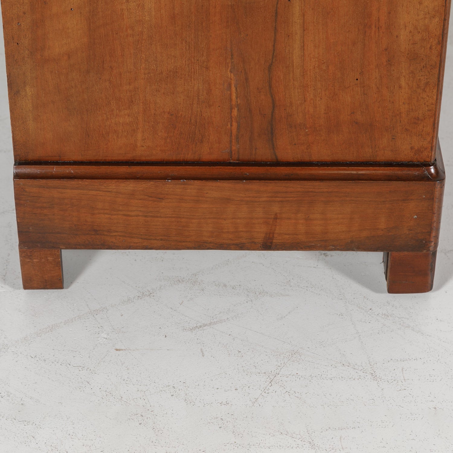 French Louis Philippe Period Walnut Commode with Bookmatch Front and Marble Top