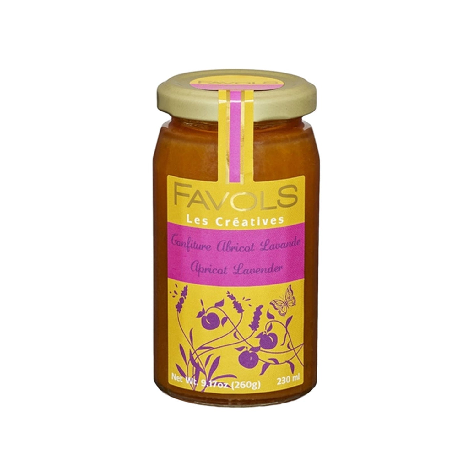 Favols Apricot Jam with Lavender, 9.2oz